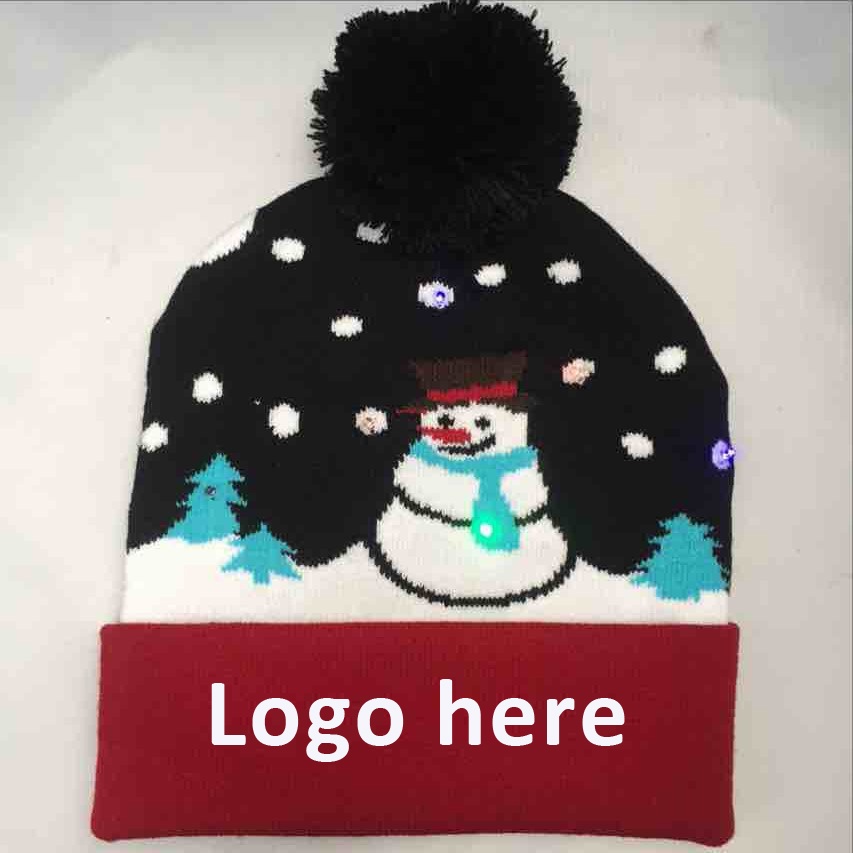 Knitted Beanie Christmas/Party Hat Cap with Led Flash Light