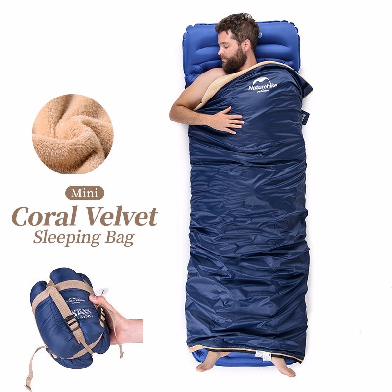 Coral Velvet Sleeping Bag