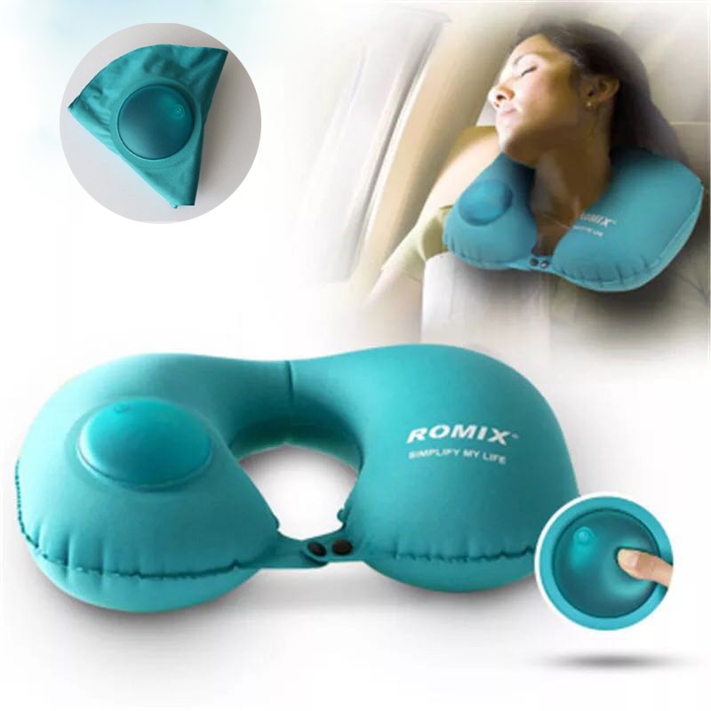U Shape Inflatable Neck Travel Pillow