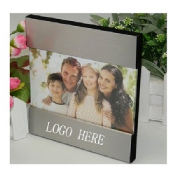 Brushed Silver Al Car Photo Frame