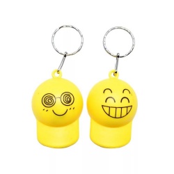 Emoji Cap Keychain LED Emoticon Keyring