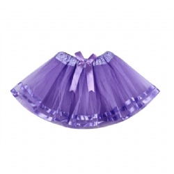 Dance Tutu Skirt for Halloween Cosplay Satin Ribbon Lined