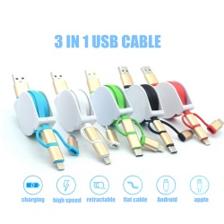 3 IN 1 RETRACTABLE USB CHARGING CABLE