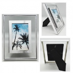 Glass Photo Frame With Aluminum Strip Border