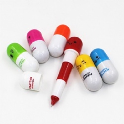 Smiling Face Pill-Shape Pen